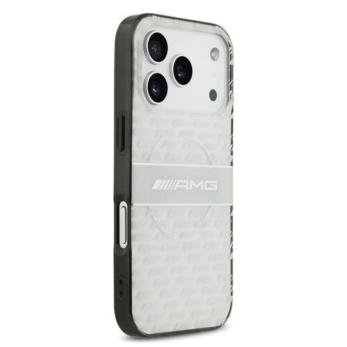AMG AMG iPhone 17 Pro/iPhone 18 Pro Handyhülle MagSafe Zweilagig Transparentes wiederholtes Rautenmuster - Weiß