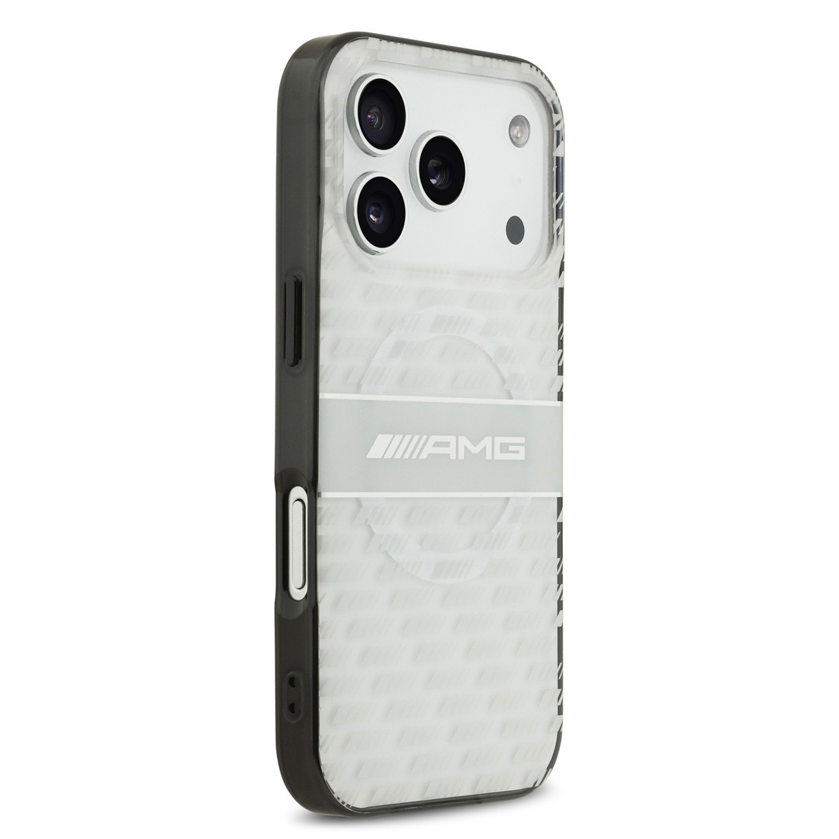 AMG AMG iPhone 17 Pro Backcover hoesje - Magsafe - Double Layer - Transparent Rhombs Repeat - Wit, foto 4 van 6