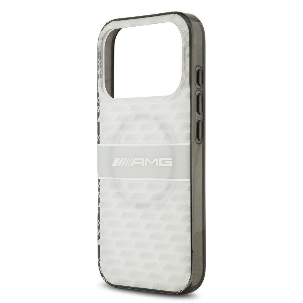 AMG AMG iPhone 17 Pro Backcover hoesje - Magsafe - Double Layer - Transparent Rhombs Repeat - Wit AMG AMG iPhone 17 Pro Backcover hoesje - Magsafe - Double Layer - Transparent Rhombs Repeat - Wit