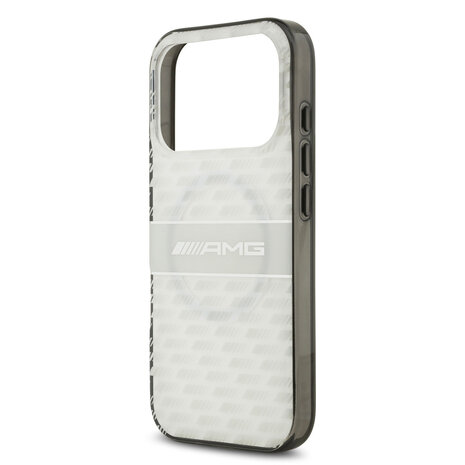 AMG AMG iPhone 17 Pro Back cover coque - Magsafe - Double Layer - Transparent Rhombs Repeat - Blanc AMG AMG iPhone 17 Pro Back cover coque - Magsafe - Double Layer - Transparent Rhombs Repeat - Blanc