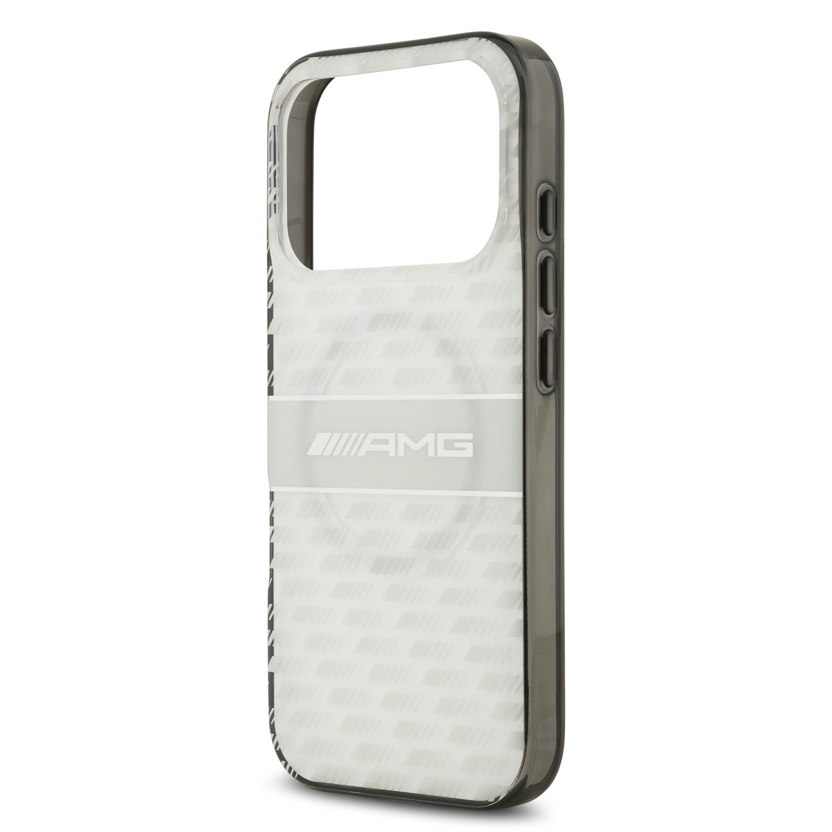 AMG AMG iPhone 17 Pro Backcover hoesje - Magsafe - Double Layer - Transparent Rhombs Repeat - Wit, foto 5 van 6