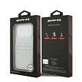 AMG AMG iPhone 17 Pro/iPhone 18 Pro Coque arrière MagSafe Double couche Motif répété de losanges transparents - Blanc