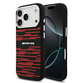 AMG AMG iPhone 17 Pro/iPhone 18 Pro Coque arrière MagSafe Graphisme à lignes rouges - Noir