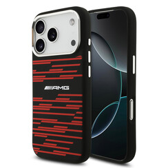 AMG iPhone 17 Pro/iPhone 18 Pro Handyhülle MagSafe Grafik mit roten Linien - Schwarz