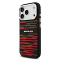 AMG AMG iPhone 17 Pro/iPhone 18 Pro Coque arrière MagSafe Graphisme à lignes rouges - Noir