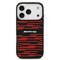 AMG AMG iPhone 17 Pro/iPhone 18 Pro Coque arrière MagSafe Graphisme à lignes rouges - Noir
