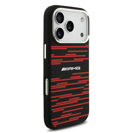 AMG AMG iPhone 17 Pro Back cover case - Magsafe - Red Line Graphics - Black AMG AMG iPhone 17 Pro Back cover case - Magsafe - Red Line Graphics - Black