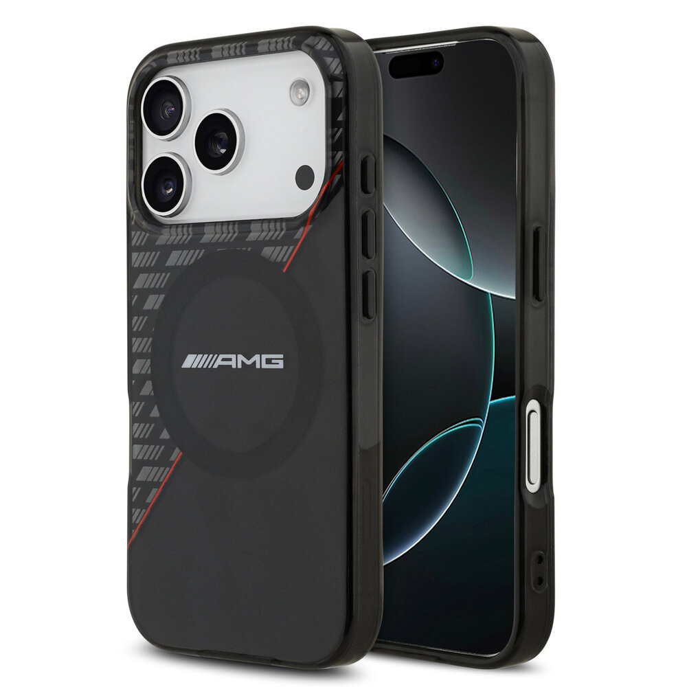 AMG AMG iPhone 17 Pro Back cover case - Magsafe - Double Layer - Red Line - Black AMG AMG iPhone 17 Pro Back cover case - Magsafe - Double Layer - Red Line - Black