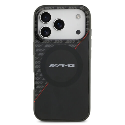 AMG AMG iPhone 17 Pro/iPhone 18 Pro Handyhülle MagSafe Zweilagig Rote Linie - Schwarz