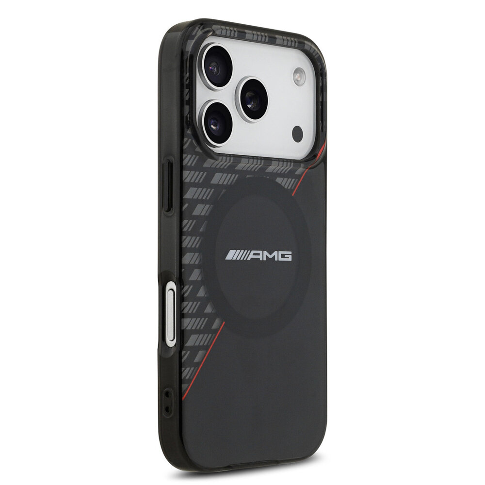 AMG AMG iPhone 17 Pro Backcover hoesje - Magsafe - Double Layer - Red Line - Zwart AMG AMG iPhone 17 Pro Backcover hoesje - Magsafe - Double Layer - Red Line - Zwart