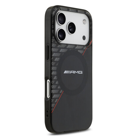 AMG AMG iPhone 17 Pro Backcover hoesje - Magsafe - Double Layer - Red Line - Zwart AMG AMG iPhone 17 Pro Backcover hoesje - Magsafe - Double Layer - Red Line - Zwart