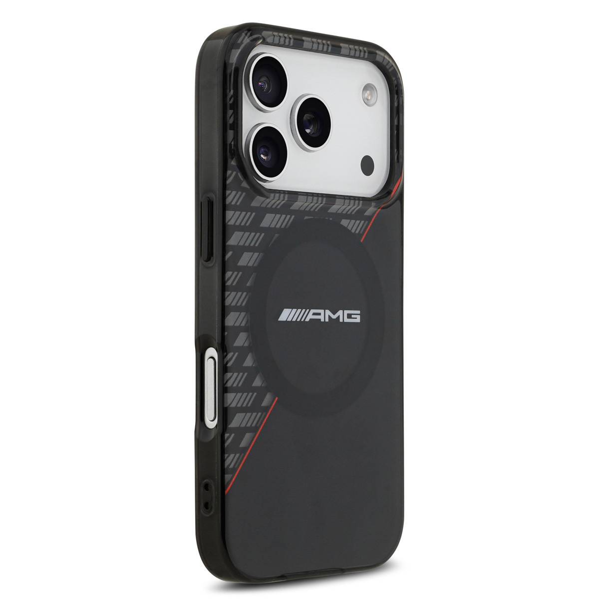 AMG AMG iPhone 17 Pro Backcover hoesje - Magsafe - Double Layer - Red Line - Zwart, foto 4 van 6