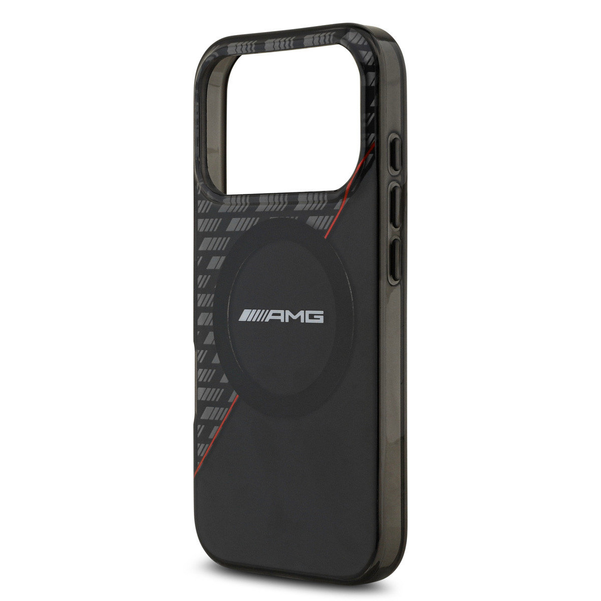 AMG AMG iPhone 17 Pro Backcover hoesje - Magsafe - Double Layer - Red Line - Zwart, foto 5 van 6