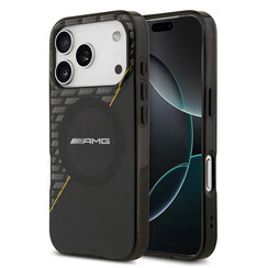 AMG iPhone 17 Pro Back cover case - Magsafe - Double Layer - Yellow Line - Black