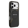 AMG AMG iPhone 17 Pro/iPhone 18 Pro Coque arrière MagSafe Double couche Ligne jaune - Noir