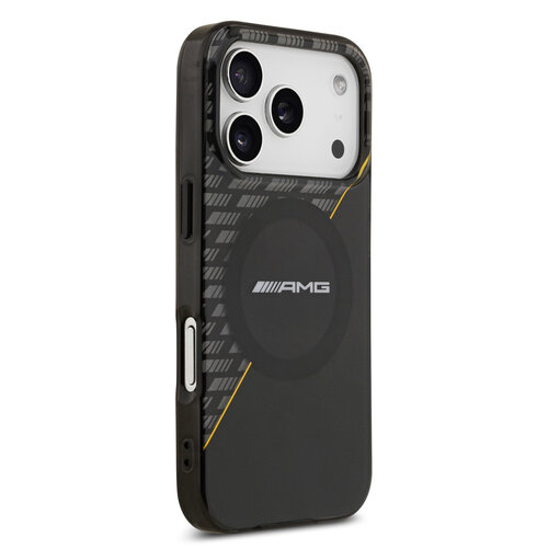 AMG AMG iPhone 17 Pro/iPhone 18 Pro Handyhülle MagSafe Zweilagig Gelbe Linie - Schwarz