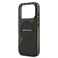 AMG AMG iPhone 17 Pro/iPhone 18 Pro Coque arrière MagSafe Double couche Ligne jaune - Noir