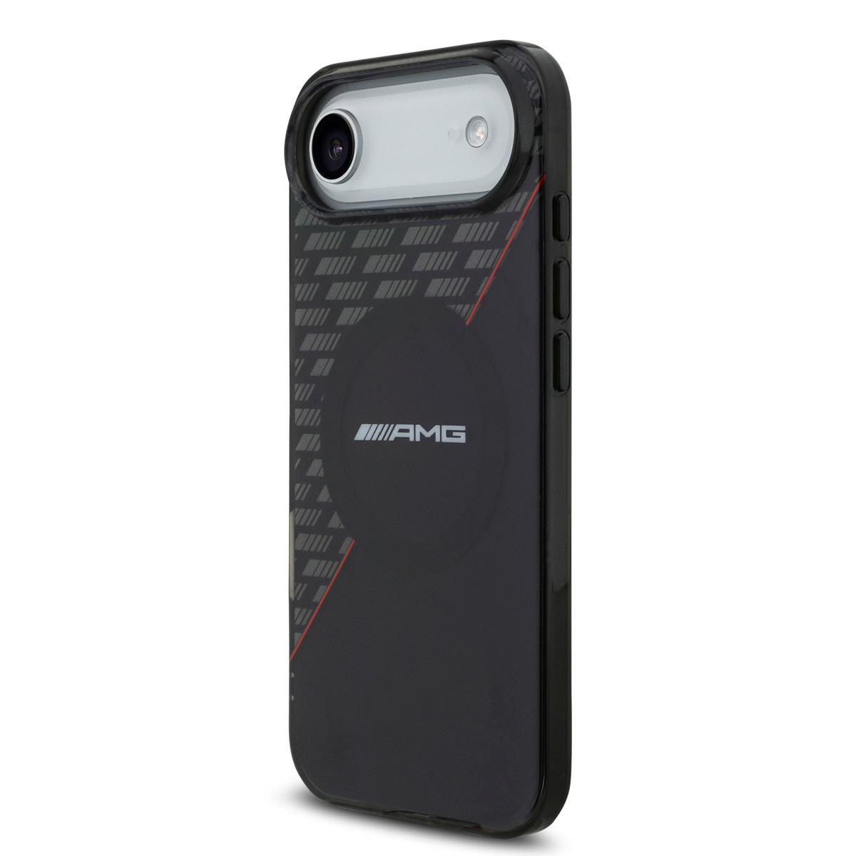 AMG AMG iPhone 17 Air Backcover hoesje - Magsafe - Double Layer - Red Line - Zwart, foto 2 van 6