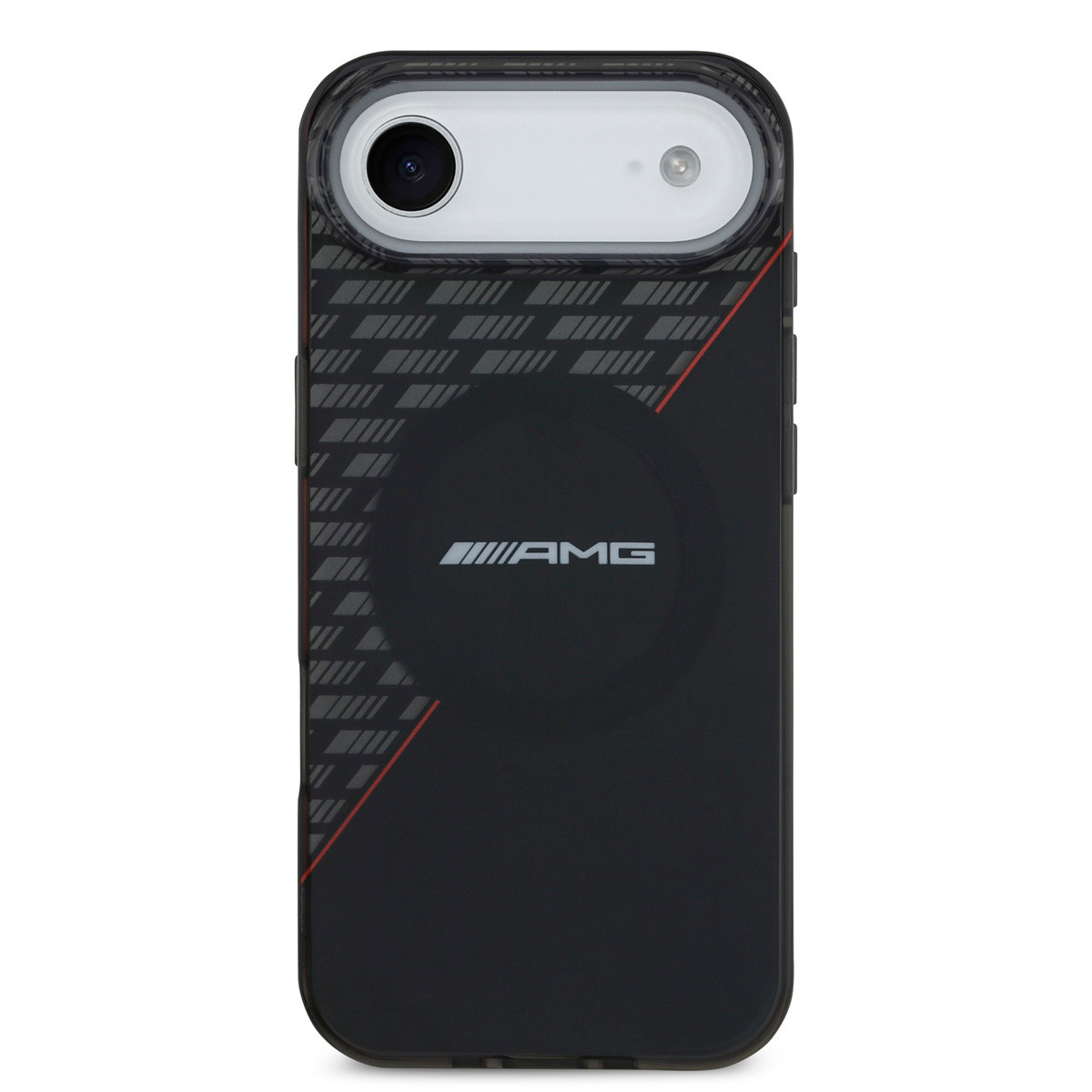 AMG AMG iPhone 17 Air Backcover hoesje - Magsafe - Double Layer - Red Line - Zwart, foto 3 van 6