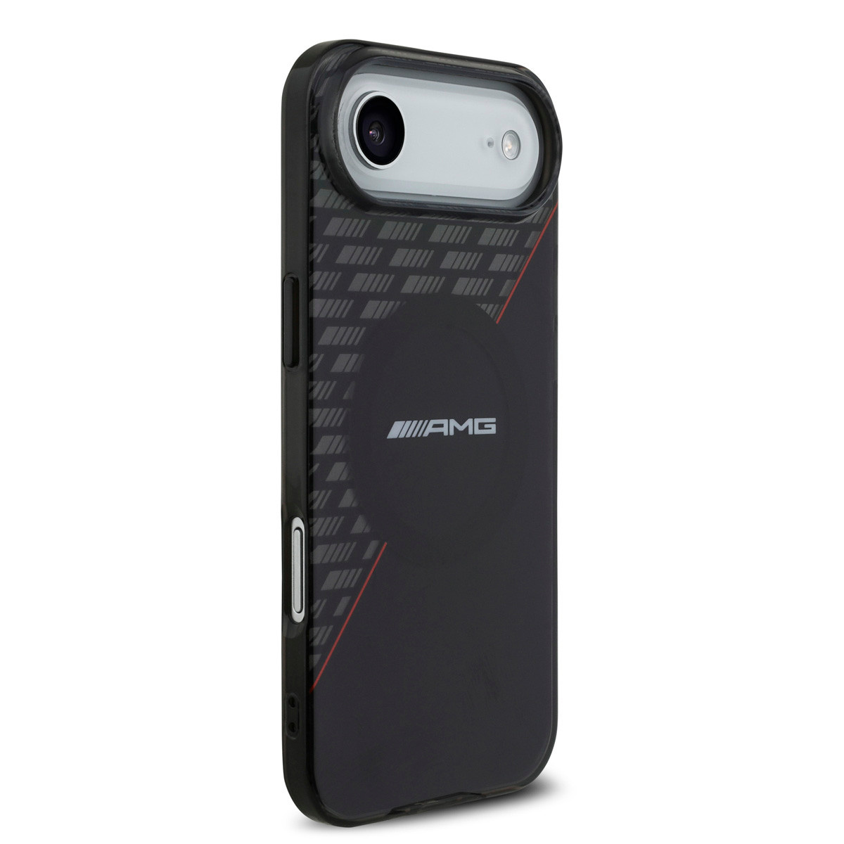AMG AMG iPhone 17 Air Backcover hoesje - Magsafe - Double Layer - Red Line - Zwart, foto 4 van 6