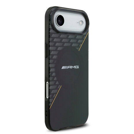 AMG AMG iPhone 17 Air Back-Cover hul - Magsafe - Double Layer - Yellow Line - Schwarz