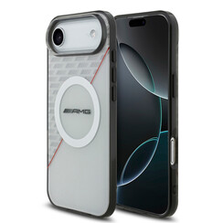 AMG iPhone 17 Air Back cover case - Magsafe - Double Layer - Red Line - White