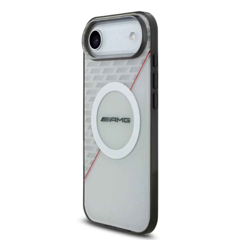 AMG AMG iPhone 17 Air Backcover hoesje - Magsafe - Double Layer - Red Line - Wit