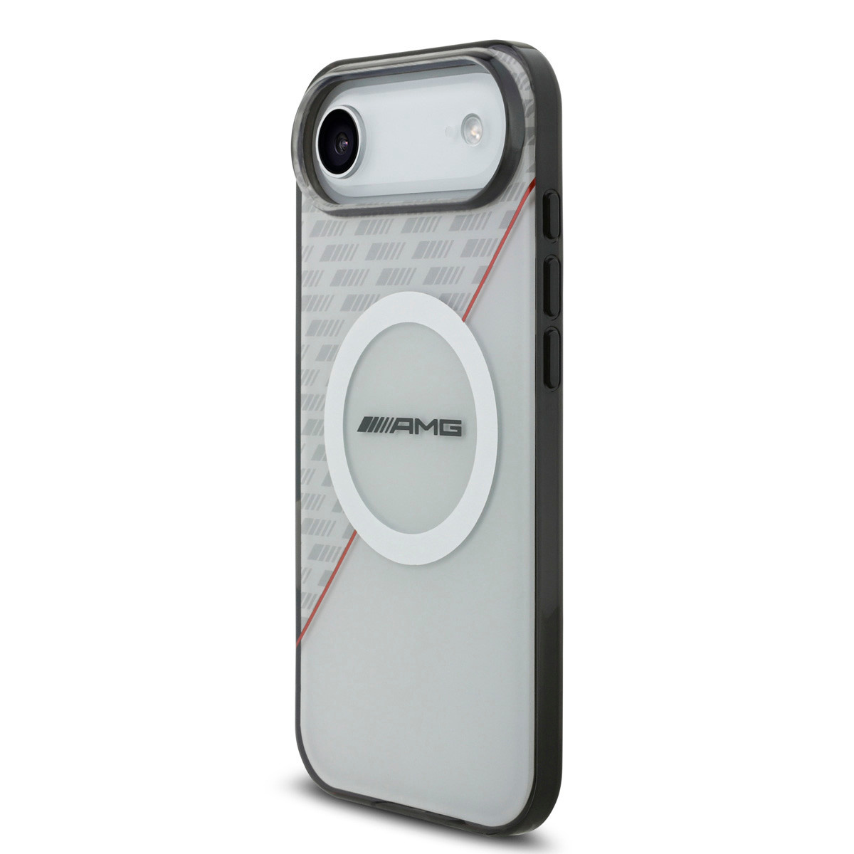 AMG AMG iPhone 17 Air Backcover hoesje - Magsafe - Double Layer - Red Line - Wit, foto 2 van 6