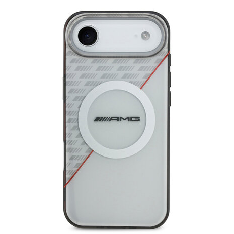 AMG AMG iPhone 17 Air Backcover hoesje - Magsafe - Double Layer - Red Line - Wit