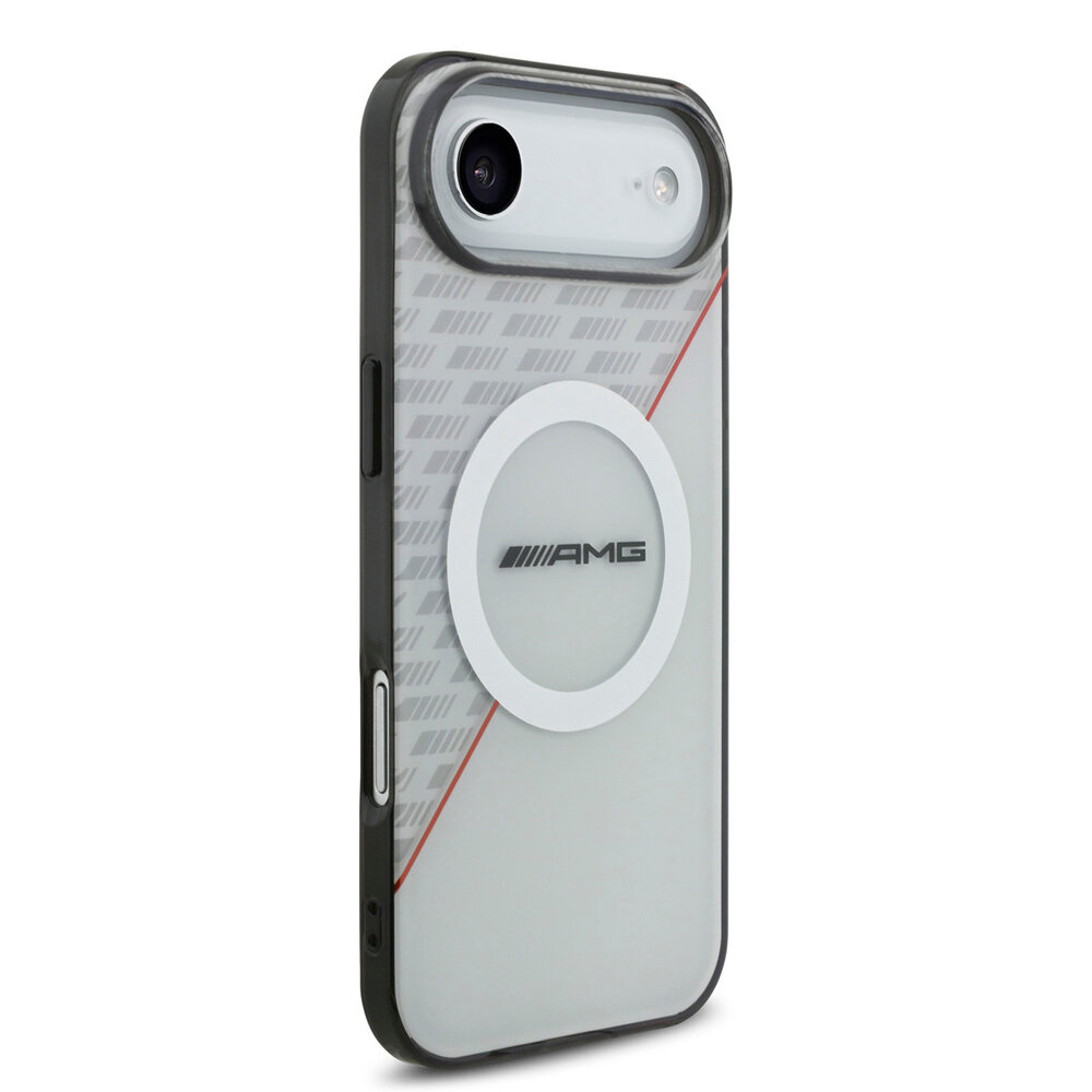 AMG AMG iPhone 17 Air Backcover hoesje - Magsafe - Double Layer - Red Line - Wit