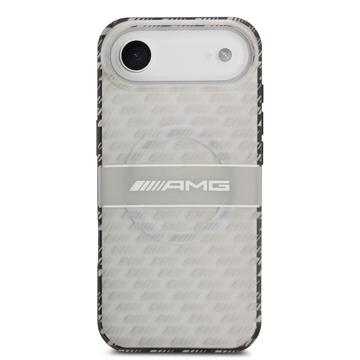AMG AMG iPhone 17 Air Backcover hoesje - Magsafe - Double Layer - Transparent Rhombs Repeat - Wit, foto 3 van 6