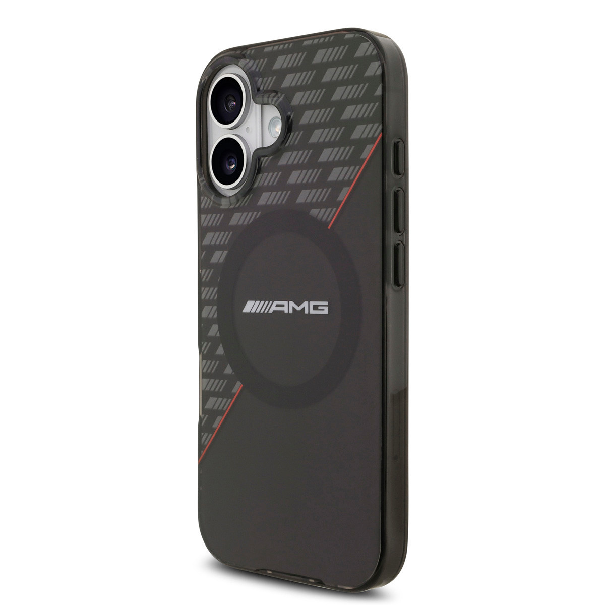 AMG AMG iPhone 17 Backcover hoesje - Magsafe - Double Layer - Red Line - Zwart, foto 2 van 6