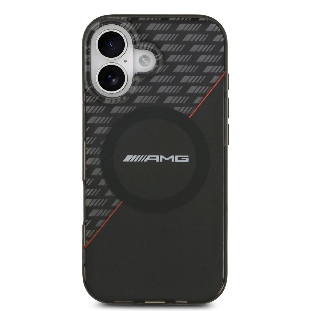AMG AMG iPhone 17 Backcover hoesje - Magsafe - Double Layer - Red Line - Zwart, foto 3 van 6