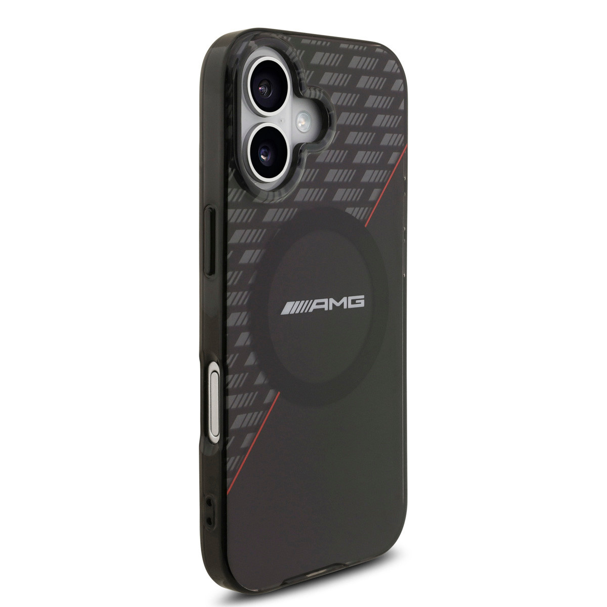 AMG AMG iPhone 17 Backcover hoesje - Magsafe - Double Layer - Red Line - Zwart, foto 4 van 6