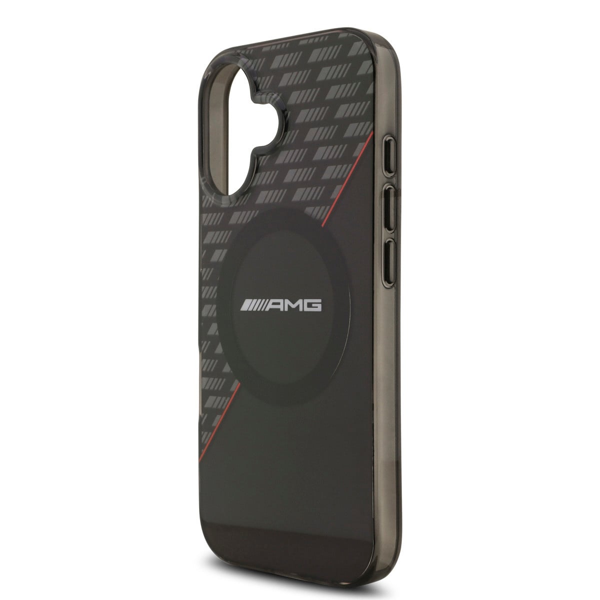 AMG AMG iPhone 17 Backcover hoesje - Magsafe - Double Layer - Red Line - Zwart, foto 5 van 6