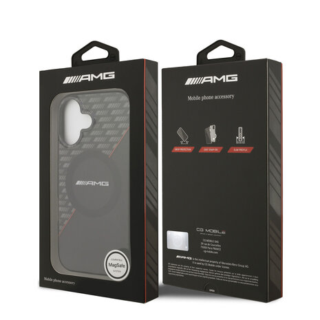 AMG AMG iPhone 17 Back cover coque - Magsafe - Double Layer - Red Line - Noir AMG AMG iPhone 17 Back cover coque - Magsafe - Double Layer - Red Line - Noir