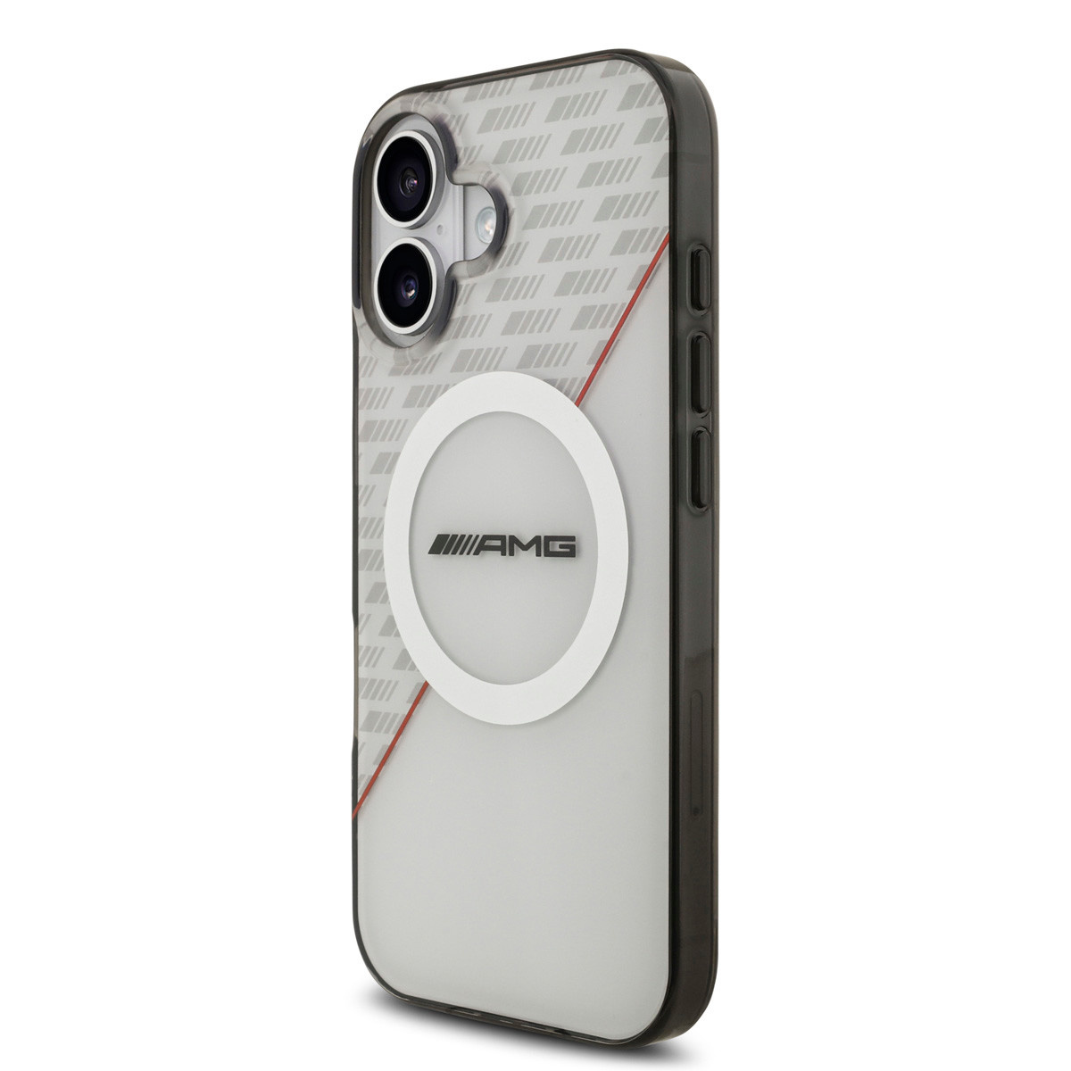 AMG AMG iPhone 17 Backcover hoesje - Magsafe - Double Layer - Red Line - Wit, foto 2 van 6