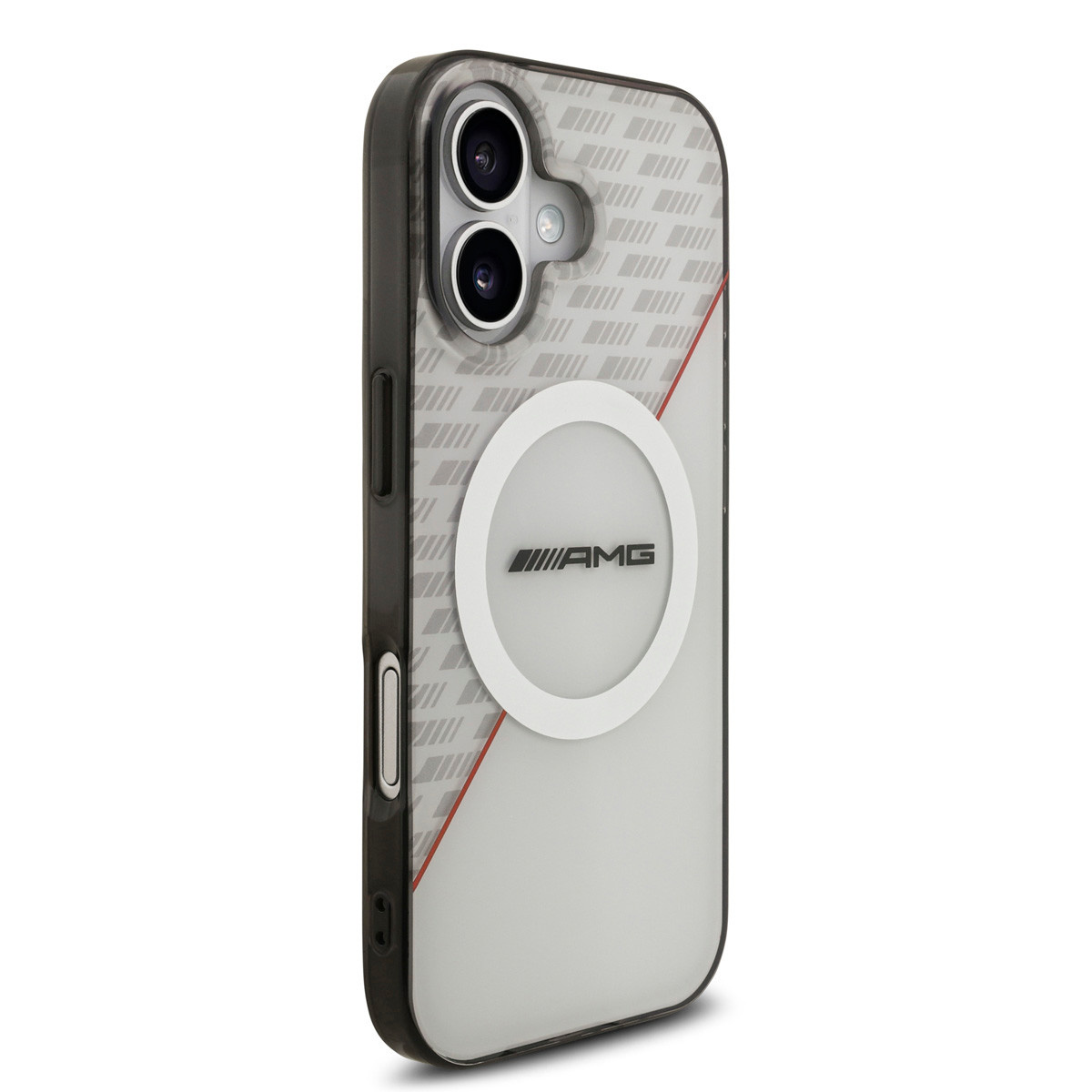 AMG AMG iPhone 17 Backcover hoesje - Magsafe - Double Layer - Red Line - Wit, foto 4 van 6