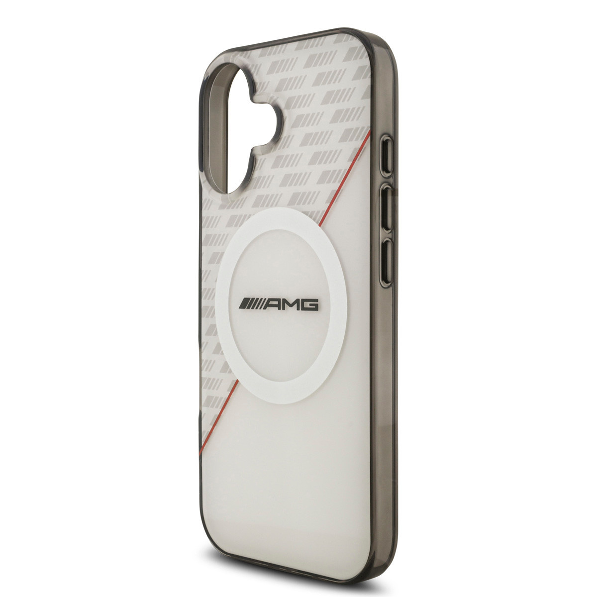 AMG AMG iPhone 17 Backcover hoesje - Magsafe - Double Layer - Red Line - Wit, foto 5 van 6