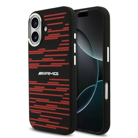 AMG AMG iPhone 17 Back cover coque - Magsafe - Red Line Graphics - Noir AMG AMG iPhone 17 Back cover coque - Magsafe - Red Line Graphics - Noir