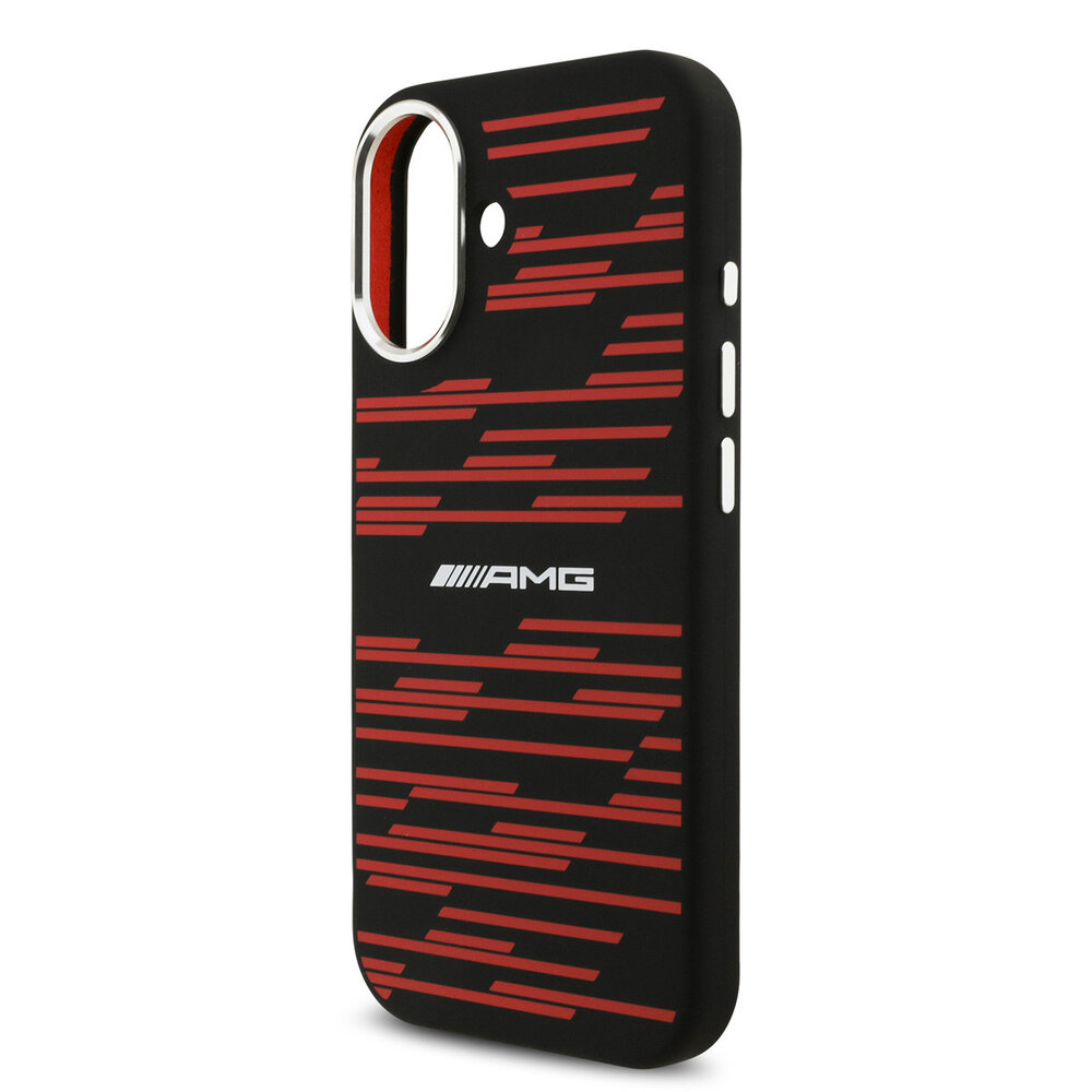 AMG AMG iPhone 17 Backcover hoesje - Magsafe - Red Line Graphics - Zwart AMG AMG iPhone 17 Backcover hoesje - Magsafe - Red Line Graphics - Zwart