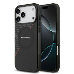 AMG iPhone 17 Pro Max Back cover case - Magsafe - Double Layer - Red Line - Black