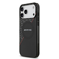 AMG AMG iPhone 17 Pro Max/iPhone 18 Pro Max Coque arrière MagSafe Double couche Ligne rouge - Noir