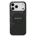 AMG AMG iPhone 17 Pro Max/iPhone 18 Pro Max Coque arrière MagSafe Double couche Ligne rouge - Noir
