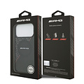 AMG AMG iPhone 17 Pro Max/iPhone 18 Pro Max Coque arrière MagSafe Double couche Ligne rouge - Noir