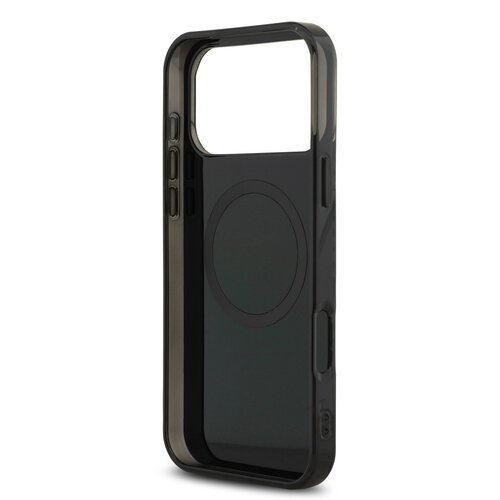 AMG AMG iPhone 17 Pro Max/iPhone 18 Pro Max Coque arrière MagSafe Double couche Ligne jaune - Noir