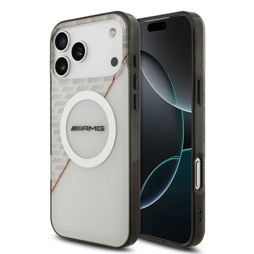 AMG AMG iPhone 17 Pro Max/iPhone 18 Pro Max Handyhülle MagSafe Zweilagig Rote Linie - Weiß