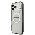 AMG AMG iPhone 17 Pro Max/iPhone 18 Pro Max Coque arrière MagSafe Double couche Ligne rouge - Blanc