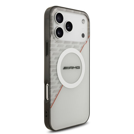 AMG AMG iPhone 17 Pro Max Back cover coque - Magsafe - Double Layer - Red Line - Blanc AMG AMG iPhone 17 Pro Max Back cover coque - Magsafe - Double Layer - Red Line - Blanc