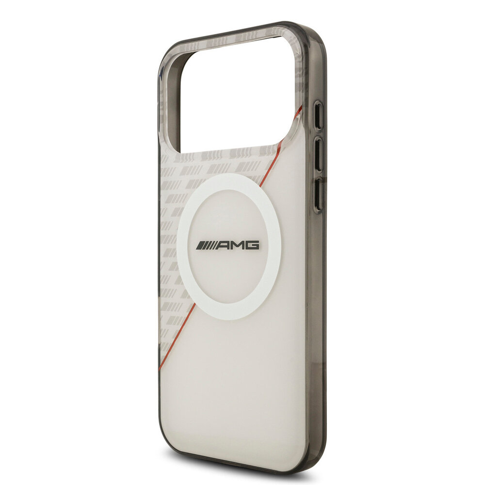 AMG AMG iPhone 17 Pro Max Backcover hoesje - Magsafe - Double Layer - Red Line - Wit AMG AMG iPhone 17 Pro Max Backcover hoesje - Magsafe - Double Layer - Red Line - Wit